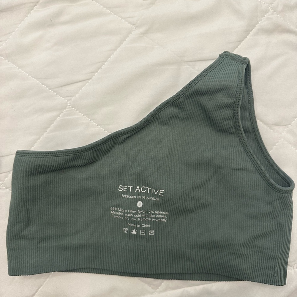 Set active green sports bra
